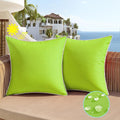 All Smiles Outdoor Waterproof Throw Pillow Covers 20X20 Set Of 2 Green Decorative Patio Tent Bed Sofa Living Room Furniture Sunb
