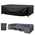 Garprovm Outdoor Patio Furniture Covers Waterproof Patio Dining Table Couch Set Covers Rectangular With Upgraded 600D Material,