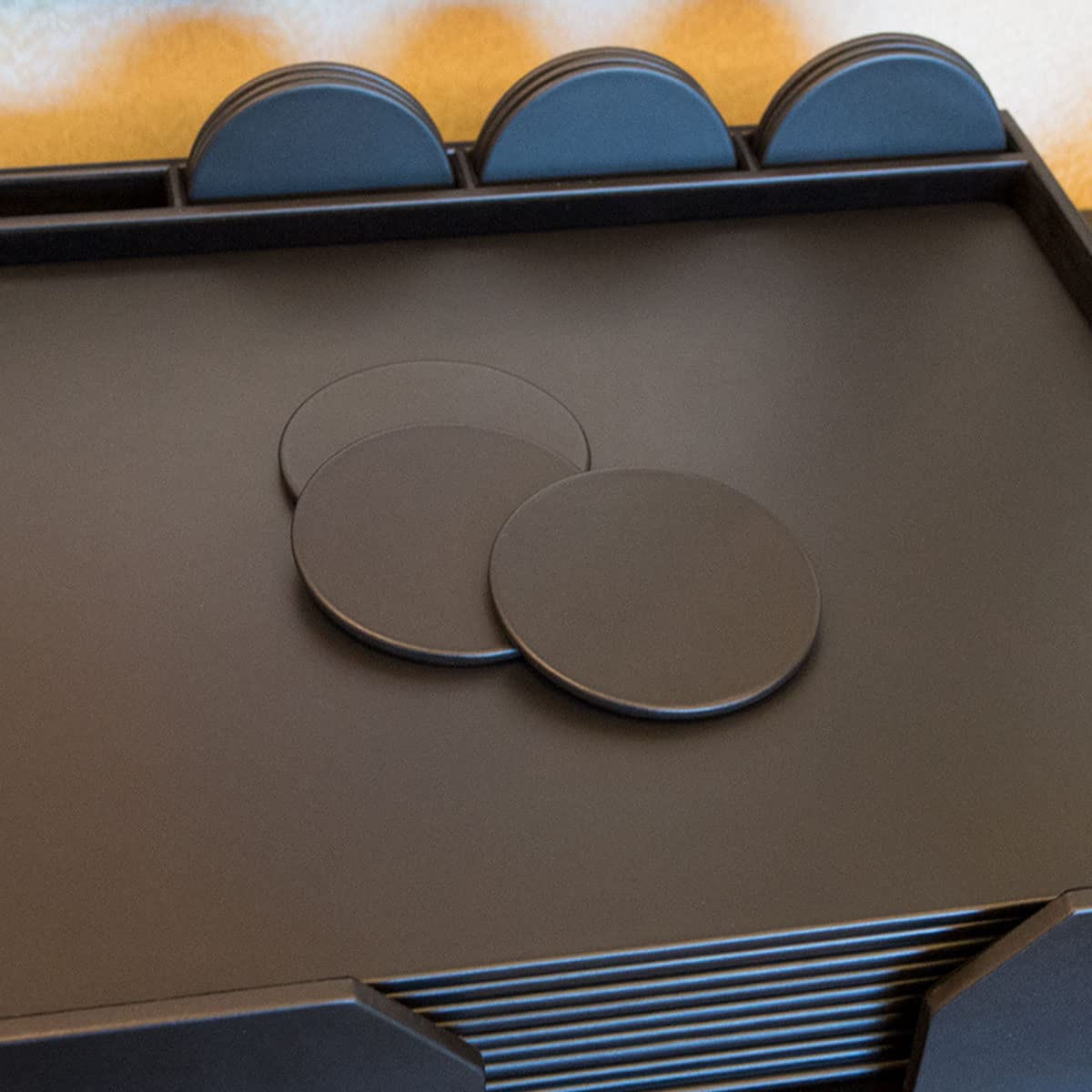 Dacasso Black Leather Conference Room Set With Integrated Organizer, 23-Piece