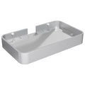 Danpoo 8-Inch Small Wall Shelf, Clear Tempered Glass with Matte Silver Aluminum Frame - Sleek Floating Bathroom Organizer