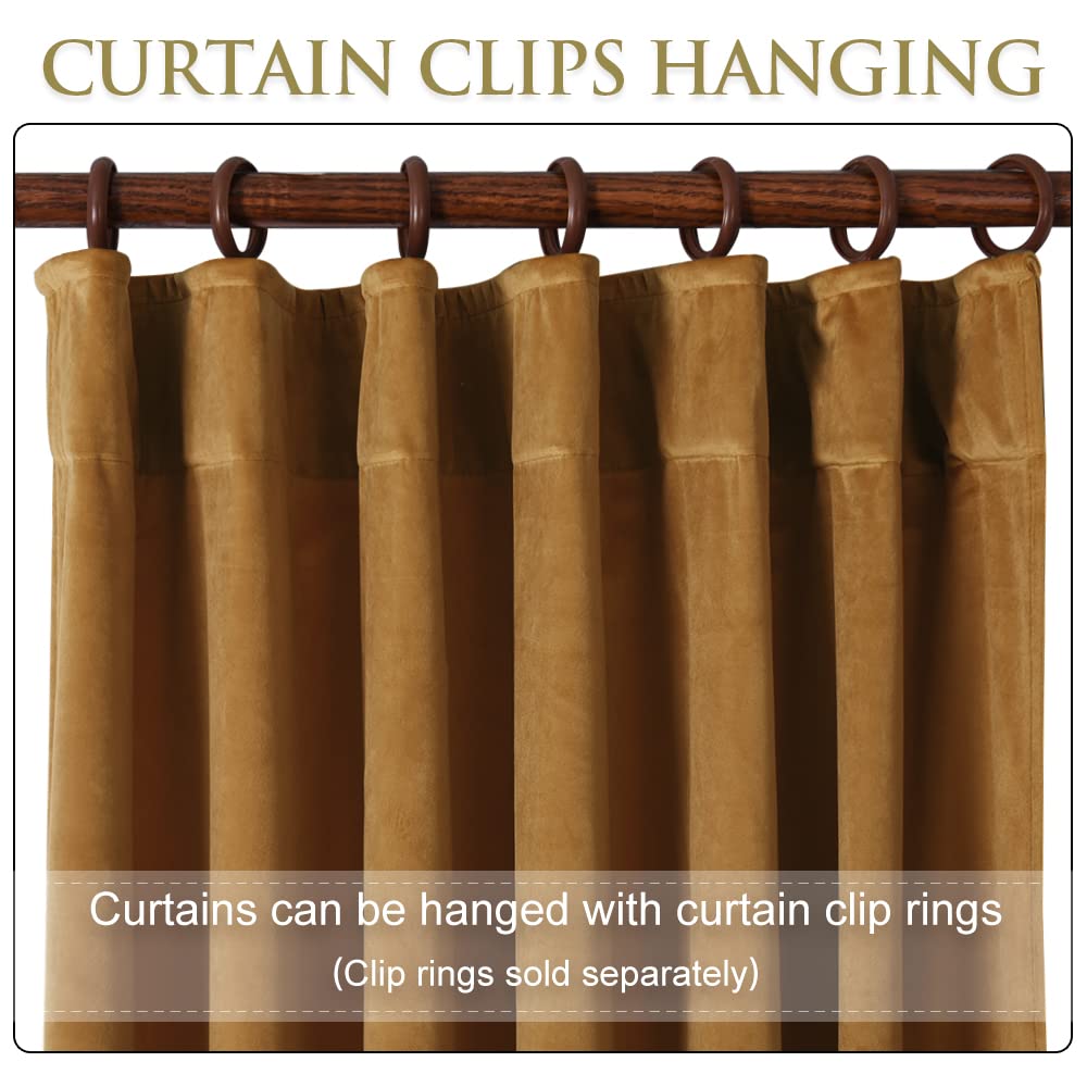 Stangh Gold Brown Curtains 120 Inches Long Halloween Holiday Backdrops For Party Thermal Insulated Blackout Window Drapes For Li