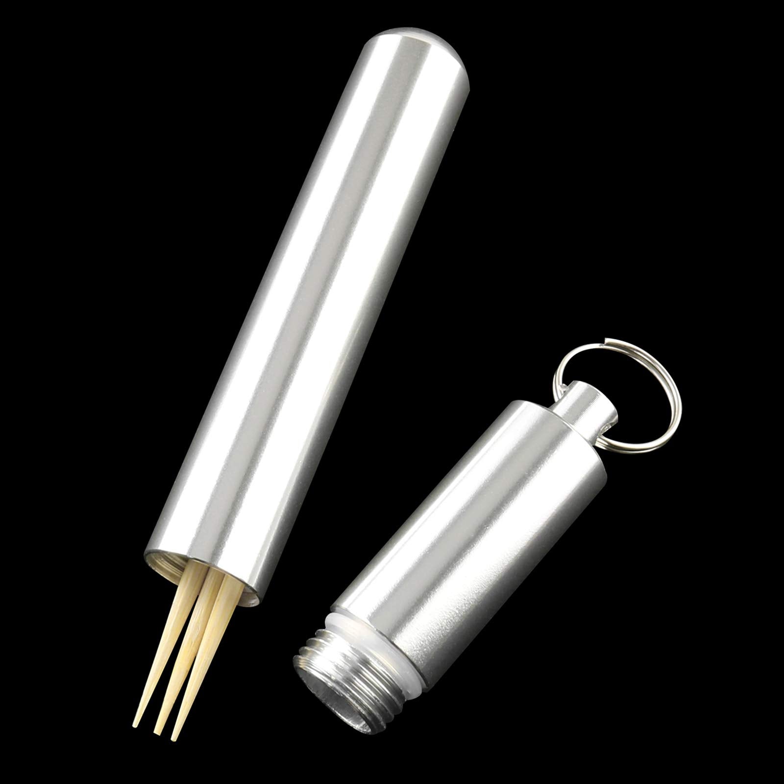 Axlizer Portable Toothpick Holder Metal Toothpicks Portable Toothpick Case For Outdoor Camping Travel Picnic