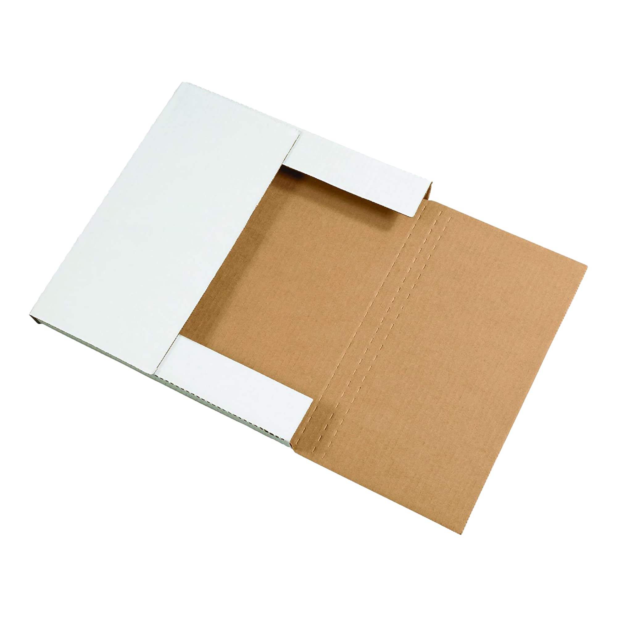 Tape Logic Tlm12121 Easy-Fold Mailers, 12 1/2' X 12 1/2' X 1' White (Pack Of 50)