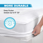 Cal King Mattress Pad Cover Cooling Mattress Topper Pillow Top With Down Alternative Fill (8-21   Fitted Deep Pocket California