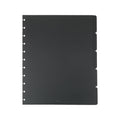 Staples? Arc Notebook Tab Dividers, Letter-Sized, Black, 9' X 11', Set Of 5