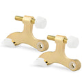 Kovosch 2 Pack Hinge Pin Door Stopper Bright Brass - Adjustable Heavy Duty Gold Hinge Pin Door Stop With White Rubber Bumper Tip