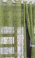 Yb Homes Net Transparent Tissue Curtains for Door 7Ft Set of 2, Solid Curtain Drapes for Living Room Bedroom Kitchen, SemiSheer