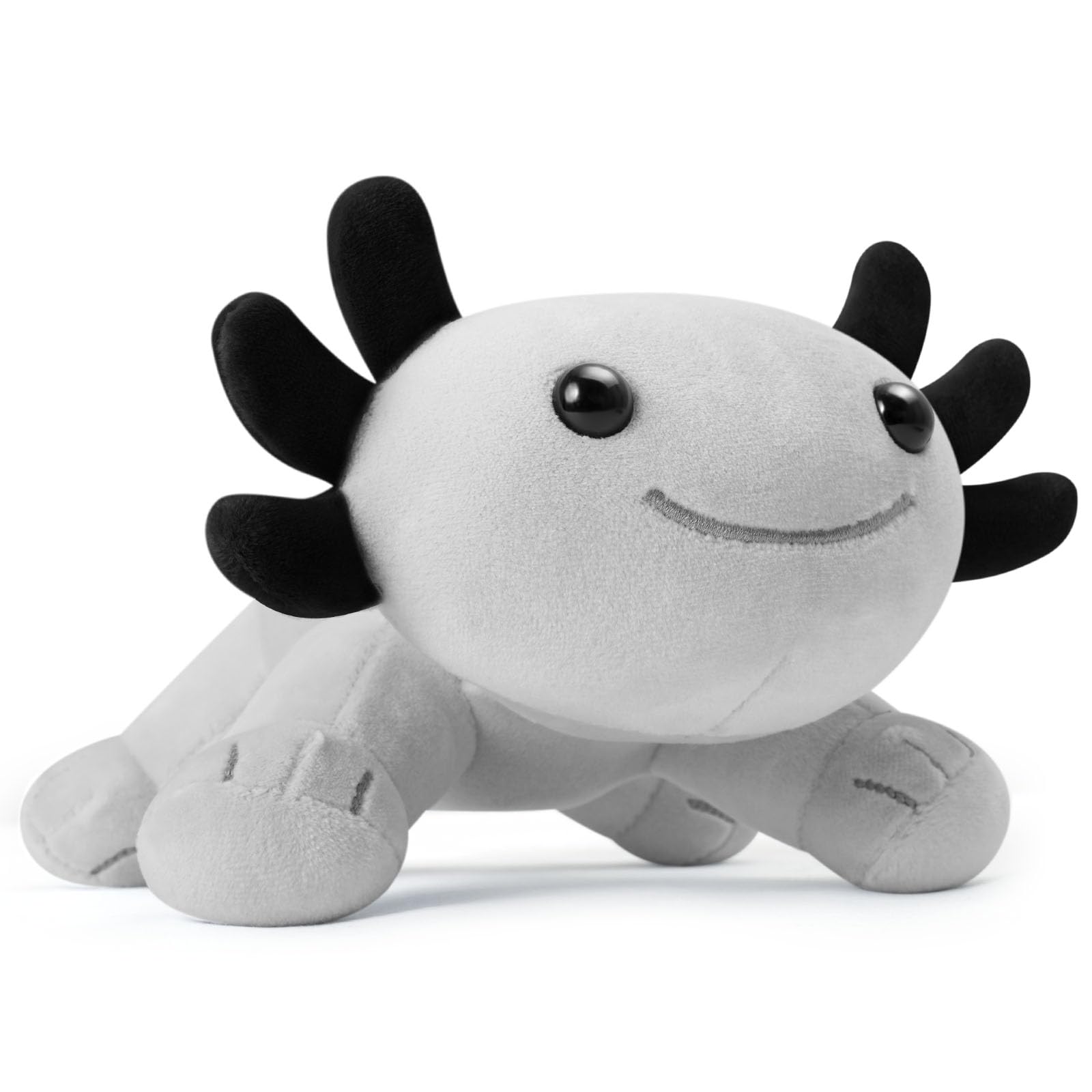 Reuclothim Axolotl Plush Toy, Soft Cute Axolotl Stuffed Animal, Kids Plushie Pillow Doll - Gray
