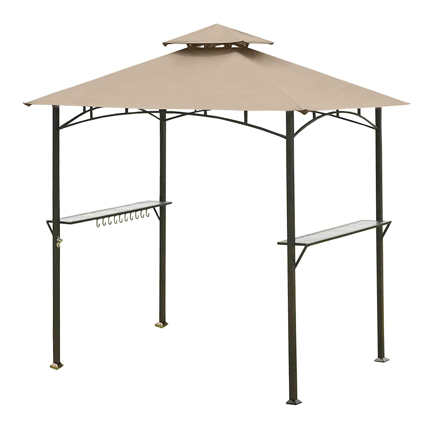 Ontheway 5Ft X 8Ft Double Tiered Replacement Canopy Grill Bbq Gazebo Roof Top, For Gazebo Model L-Gz238Pst-11 Only