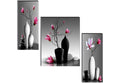 SAF SANFJM31370 MDF Board with UV Textured Beautiful Flower Pot Self Adhesive Wall Painting (Set of 3, 18 x 12, Multicolor)