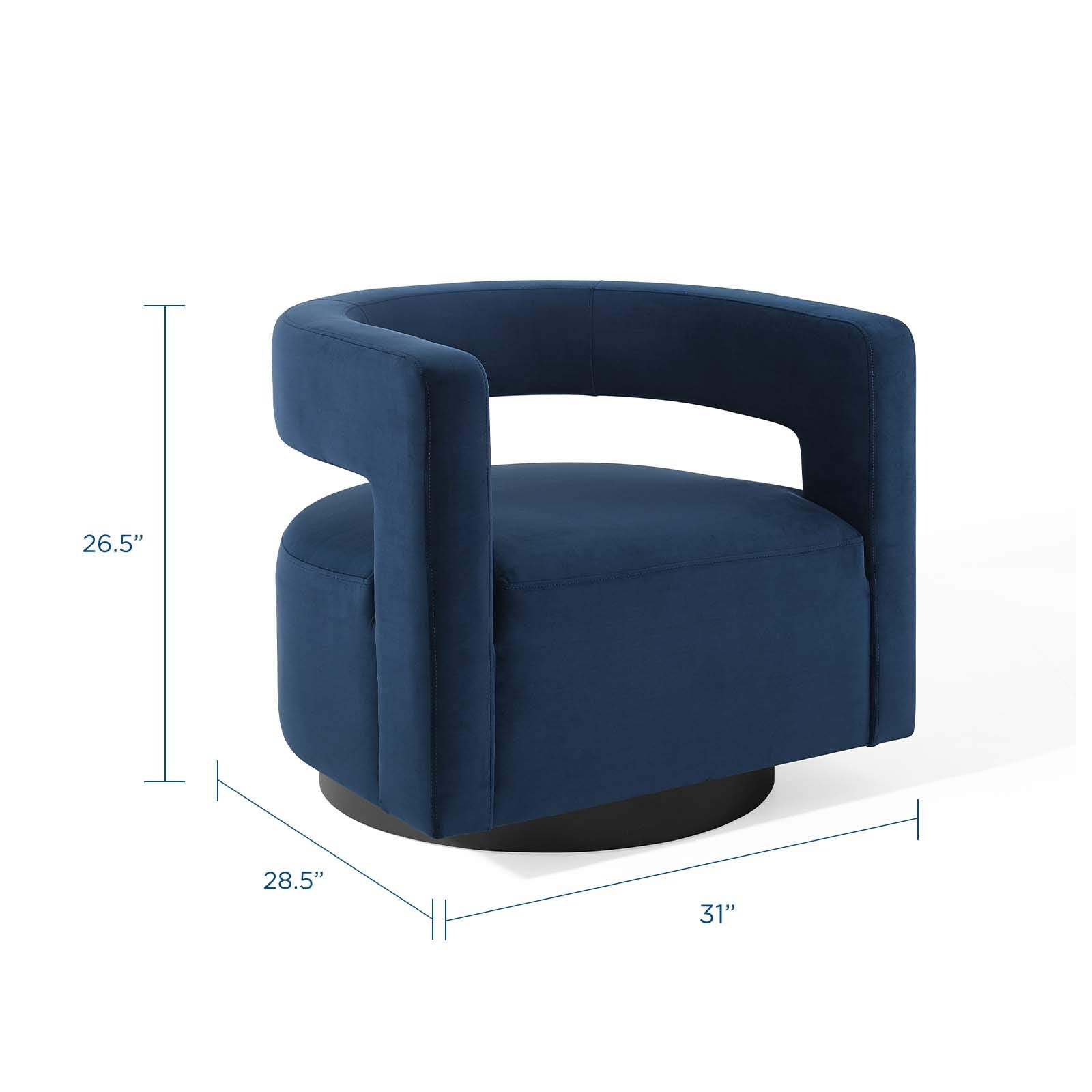 Modway Spin armchairs, Midnight Blue