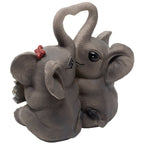 Loving Elephant Couple Figurine With Together Forever Sign And Heart Shape Trunks For Decorative Girls Bedroom Decor Statues Or