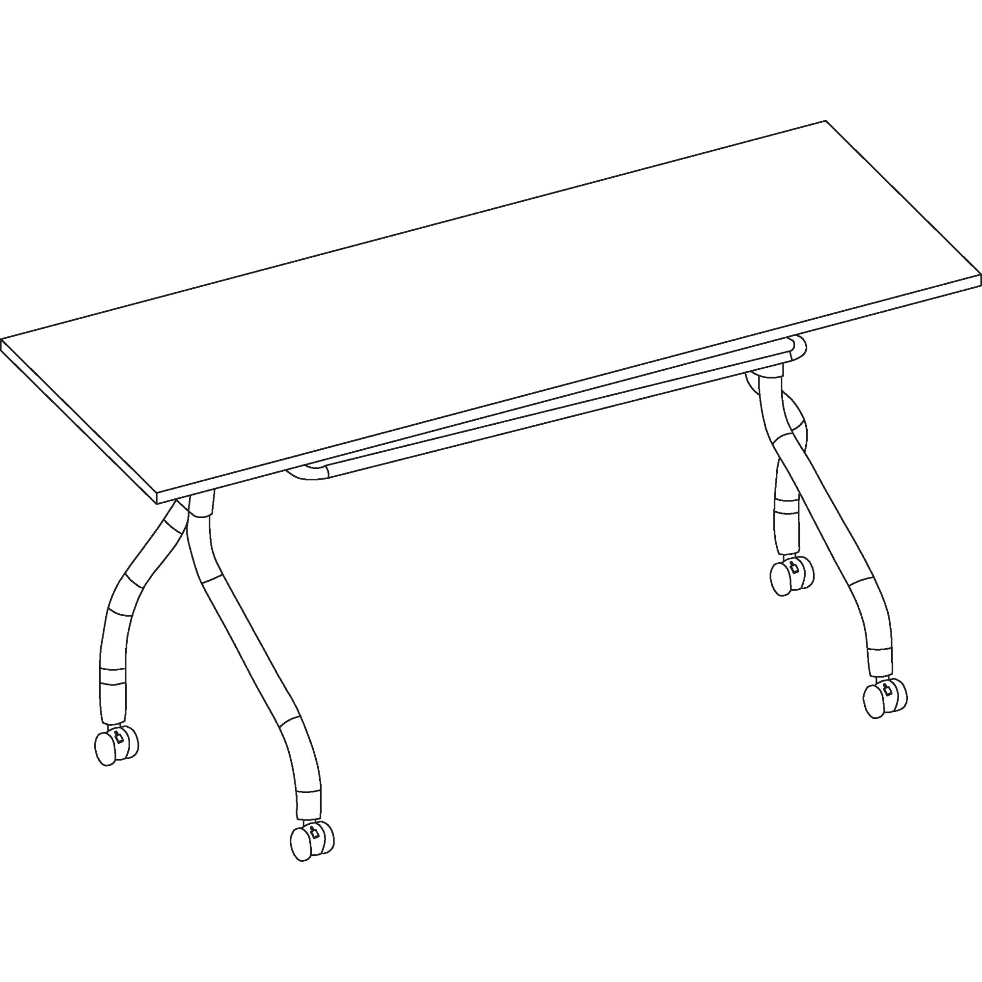 Lorell Llr59516 Cherry Flip Top Training Table