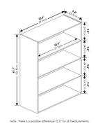 Furinno Pasir 4 Tier Open Shelf, Steam Beech