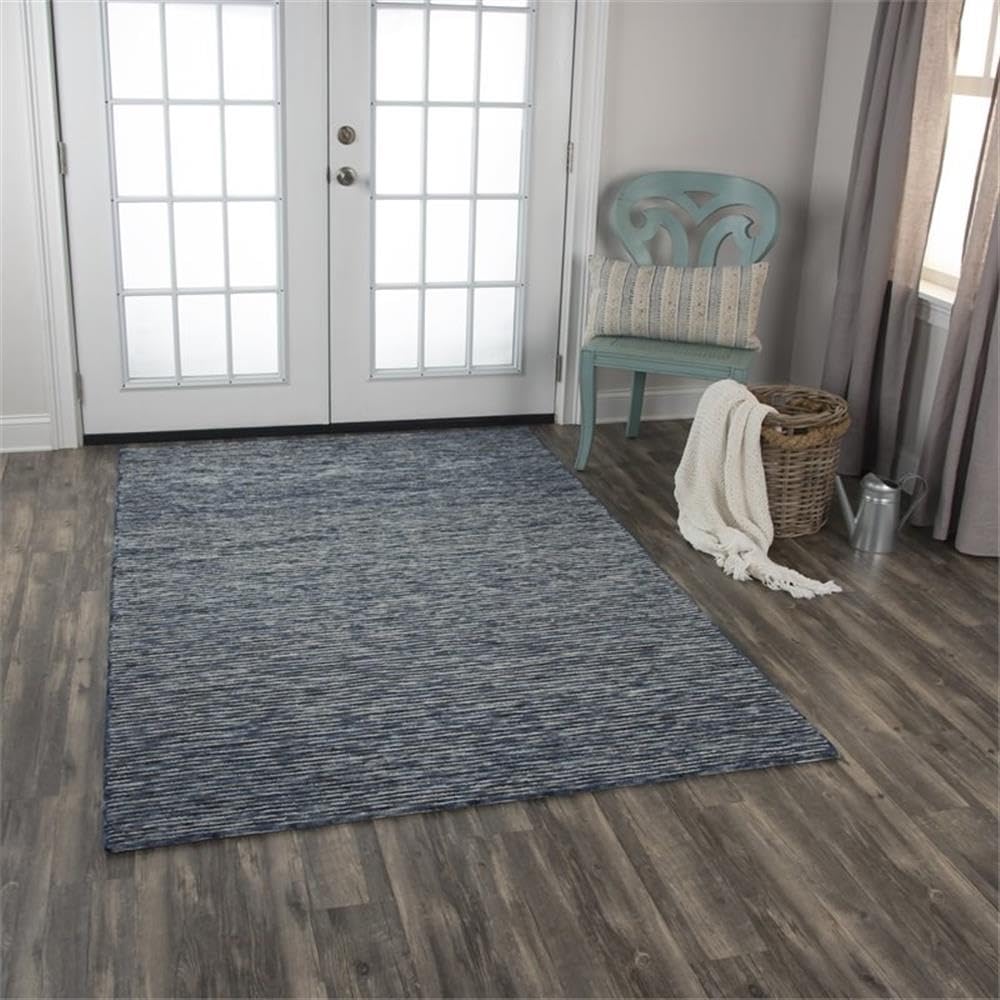 Rizzy Home Alora Decor Laine 5'X7'6" Stripes Blue/Beige Hand-Tufted Area Rug