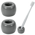 JMScape Mini Ceramic Couple Toothbrush Holder, Hand-Made Bathroom Toothbrush Holder, Electric Toothbrush Head Holder and Office 