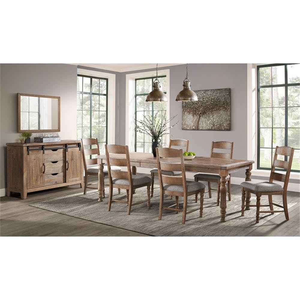 Intercon Highland Ladder Back Side Cushion Seat, Set of 2, Sandwash Dining Chair