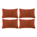Fancy Homi 4 Packs Boho Burnt Orange Fall Decorative Throw Pillow Covers 12X24 Inch For Couch Bed Sofa, Rustic Modern Farmhouse