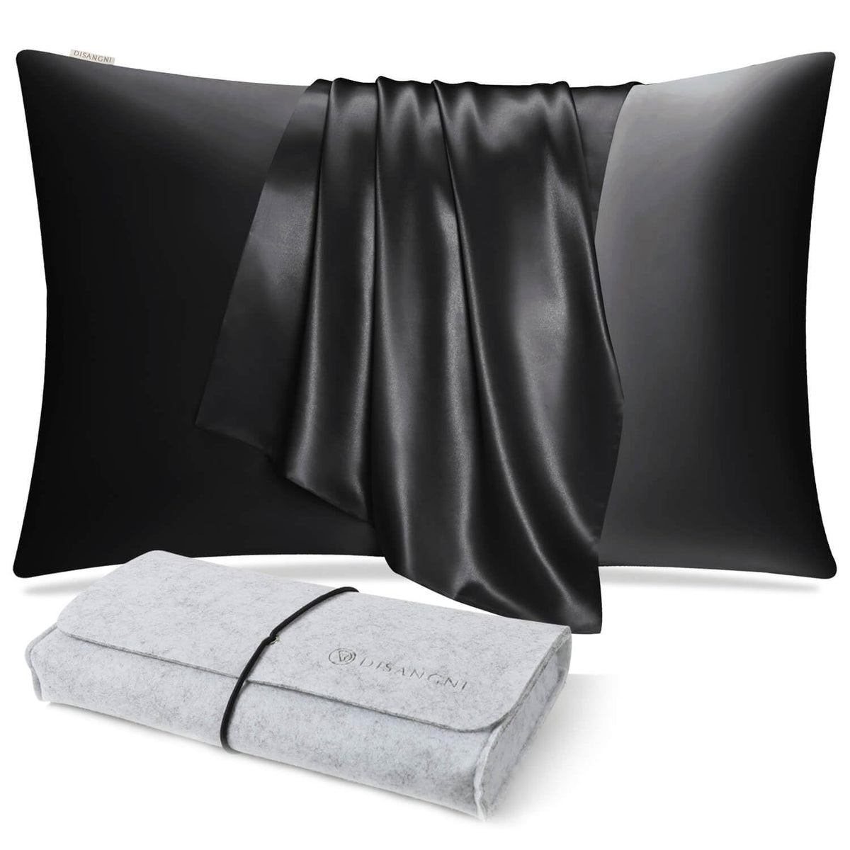 Disangni 100% Natural Mulberry Silk Pillow Case For Hair And Skin With Hidden Zipper 22 Momme Both Sides Real Silk Pillow Case (