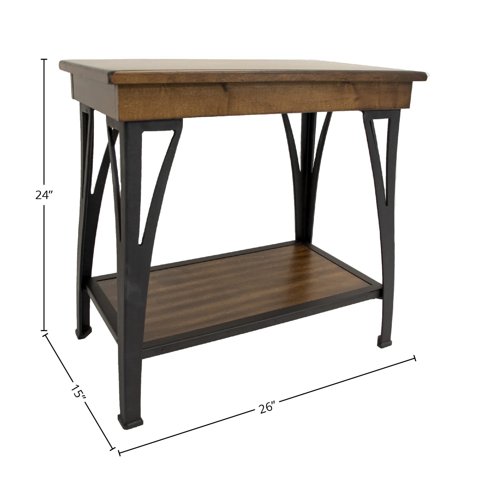 Intercon The District 15" Wide Chairside, Copper End/Side/Nesting Tables
