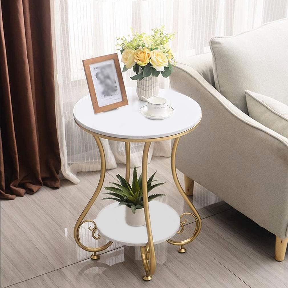 Etiquette Art Farmhouse Accent Coffee Table Simple Modern Bedside Side Table Small Round Table Engineer Top Metal Table Living R