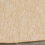 Safavieh Courtyard Collection 5'3' Round Natural / Cream Cy8022 Indoor/ Outdoor Patio Backyard Mudroom Area Rug