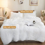 Xege Plush Shaggy Duvet Cover, Luxury Ultra Soft Crystal Velvet Fuzzy Bedding 1Pc, Fluffy Furry Comforter Cover For Bedroom Home
