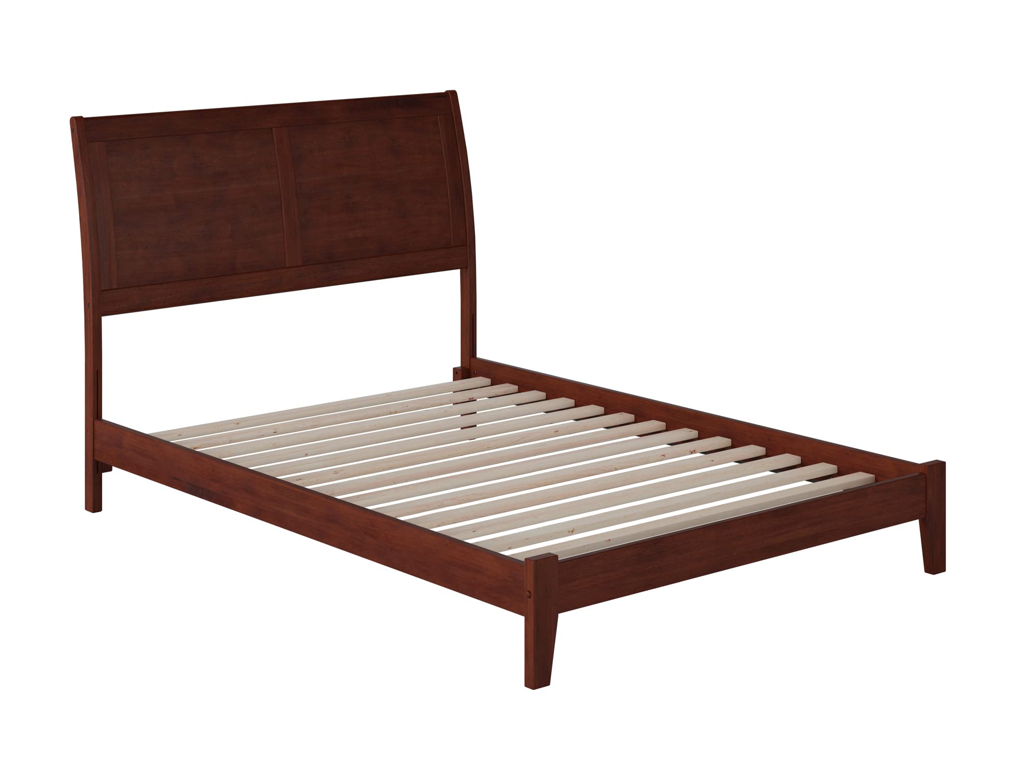 AFI, Portland, Low Profile Wood Platform Bed, Full, Walnut