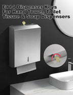 Keys For E114 Toilet Paper Dispenser, 10 Pack E-114 Paper Towel Key Replacement