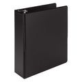 Samsill Economy 2 Inch Mini 3 Ring Binder, Made In The Usa, Round Ring Binder, Non-Stick Customizable Cover, Black (12600)