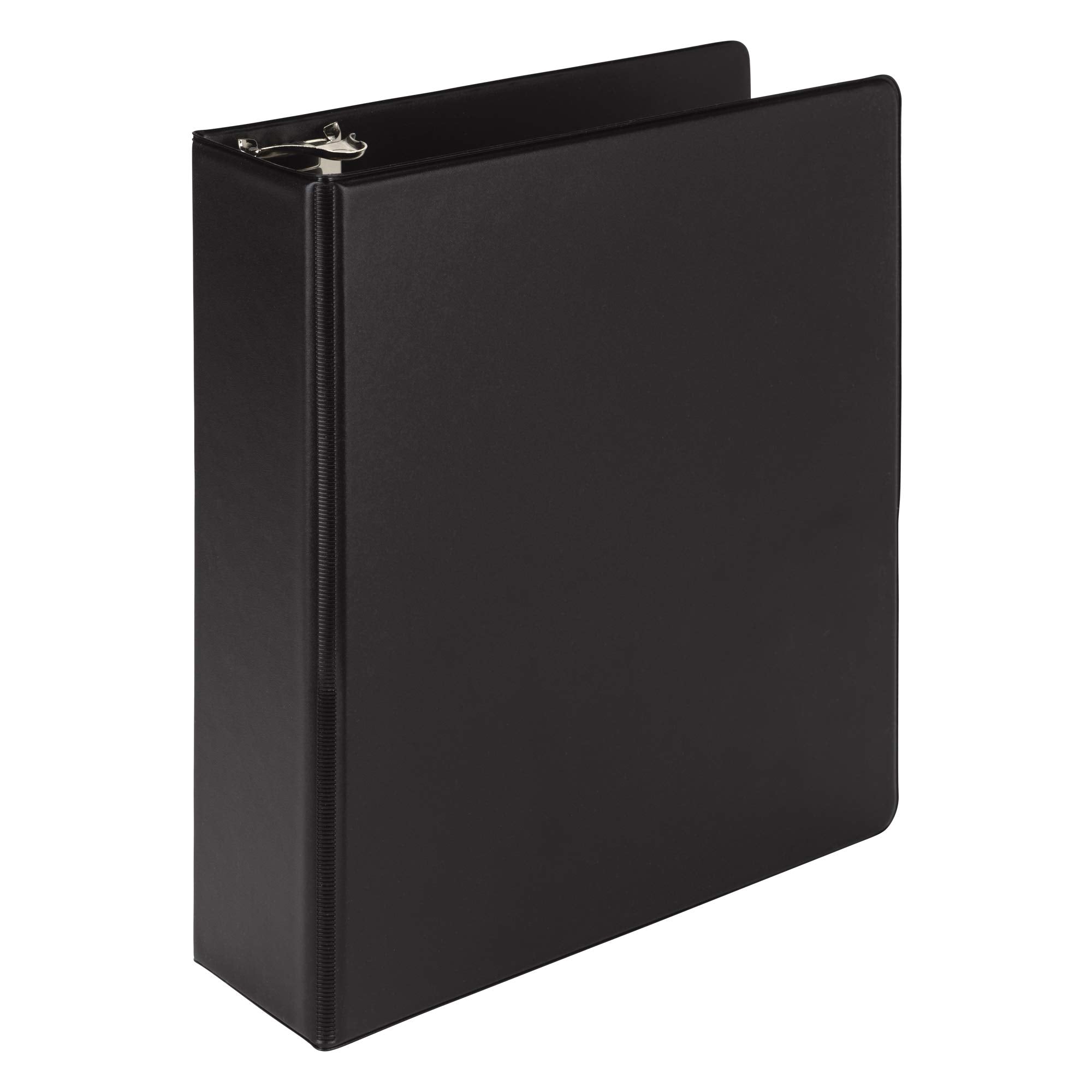 Samsill Economy 2 Inch Mini 3 Ring Binder, Made In The Usa, Round Ring Binder, Non-Stick Customizable Cover, Black (12600)