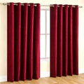 Rensum Plain Solid Long Crush Curtain for Living Room, 5Ft Curtain Drapes for Bedroom Kitchen, Heavy Polyester Panels with Eyele