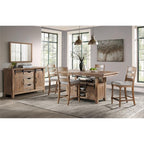 Intercon Highland Ladder Back Bar Stool with Cushion Seat, Set of 2, Sandwash