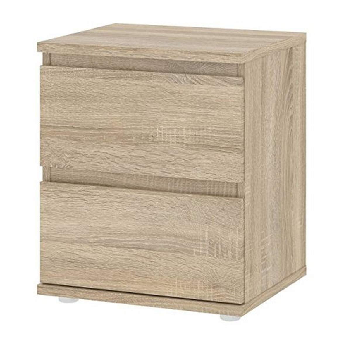 Aurora 2 Drawer Nightstand, Oak Structure