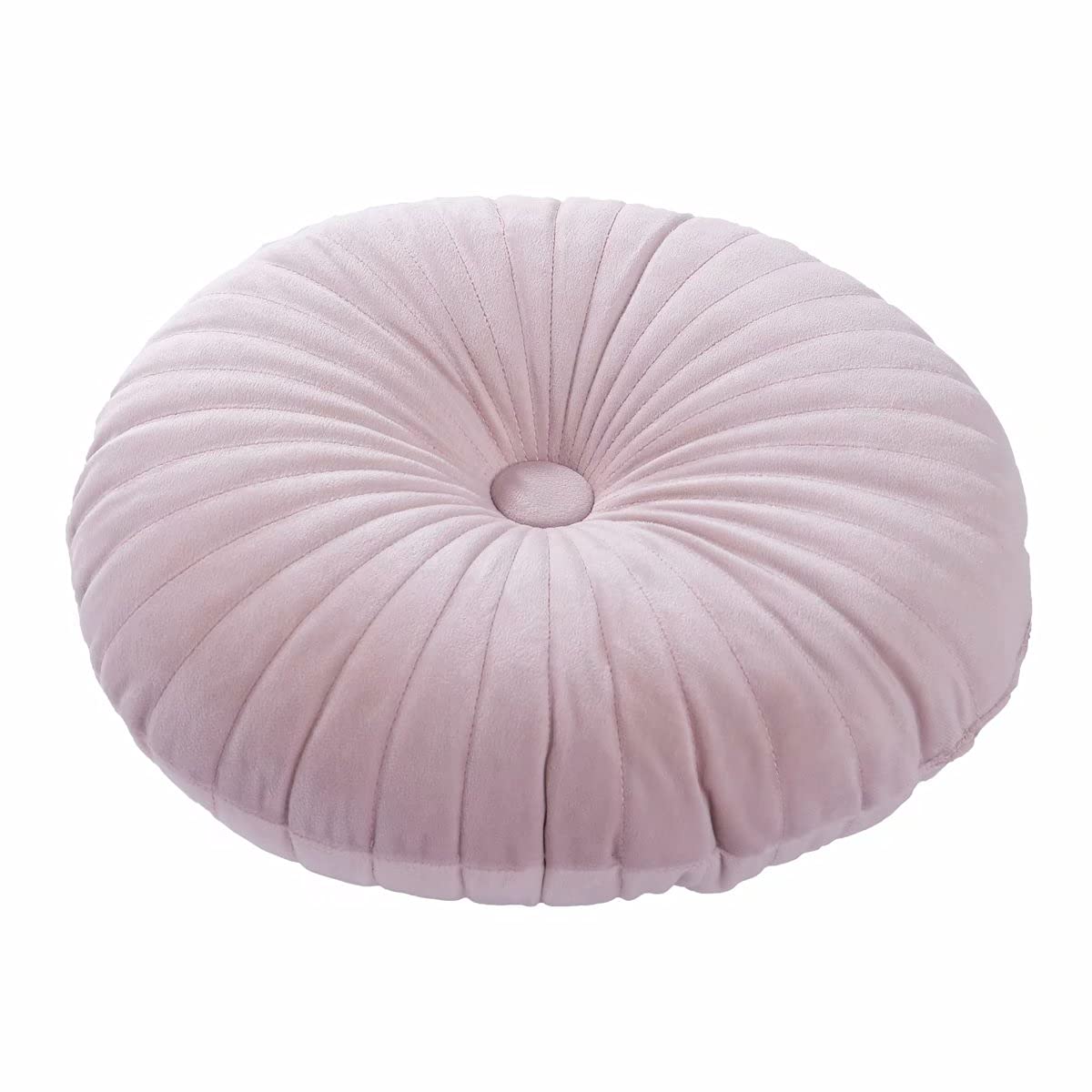 Hlovme Round Pillow Cushion For Couch Velvet Decorative Small Throw Pillow Solid Color For Living Room Bed Floor 13.7? Pink