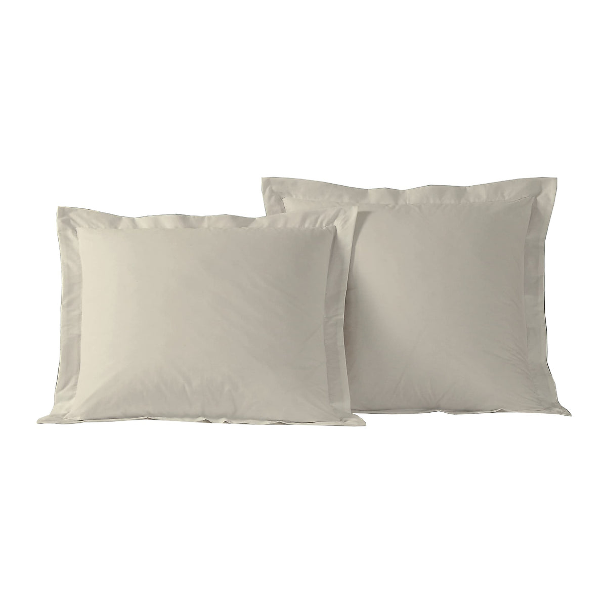 Today'S Home Tailored Bed Pillow Shams, Cotton Blend Design, Standard, Ivory, 2-Pack