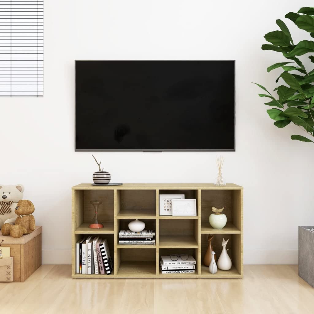 vidaXL Shoe Bench Household Supply Hallway Entryway Wardrobe Storage TV Cabinet Shoe Shelf Rack Home Organizer Furniture Sonoma Oak Engineered Wood