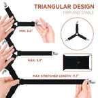 Bozenu Bed Sheet Straps, Upgrade Fitted Bed Sheet Holders For Corners, Non Slip Sheet Clips Black 8Pcs