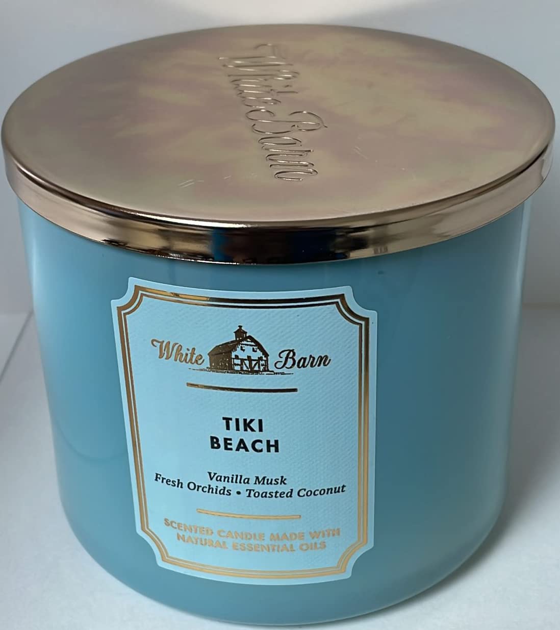 Bath and Body Works, White Barn 3-Wick Candle w/Essential Oils - 14.5 oz - 2021 Core Scents! (Tiki Beach)