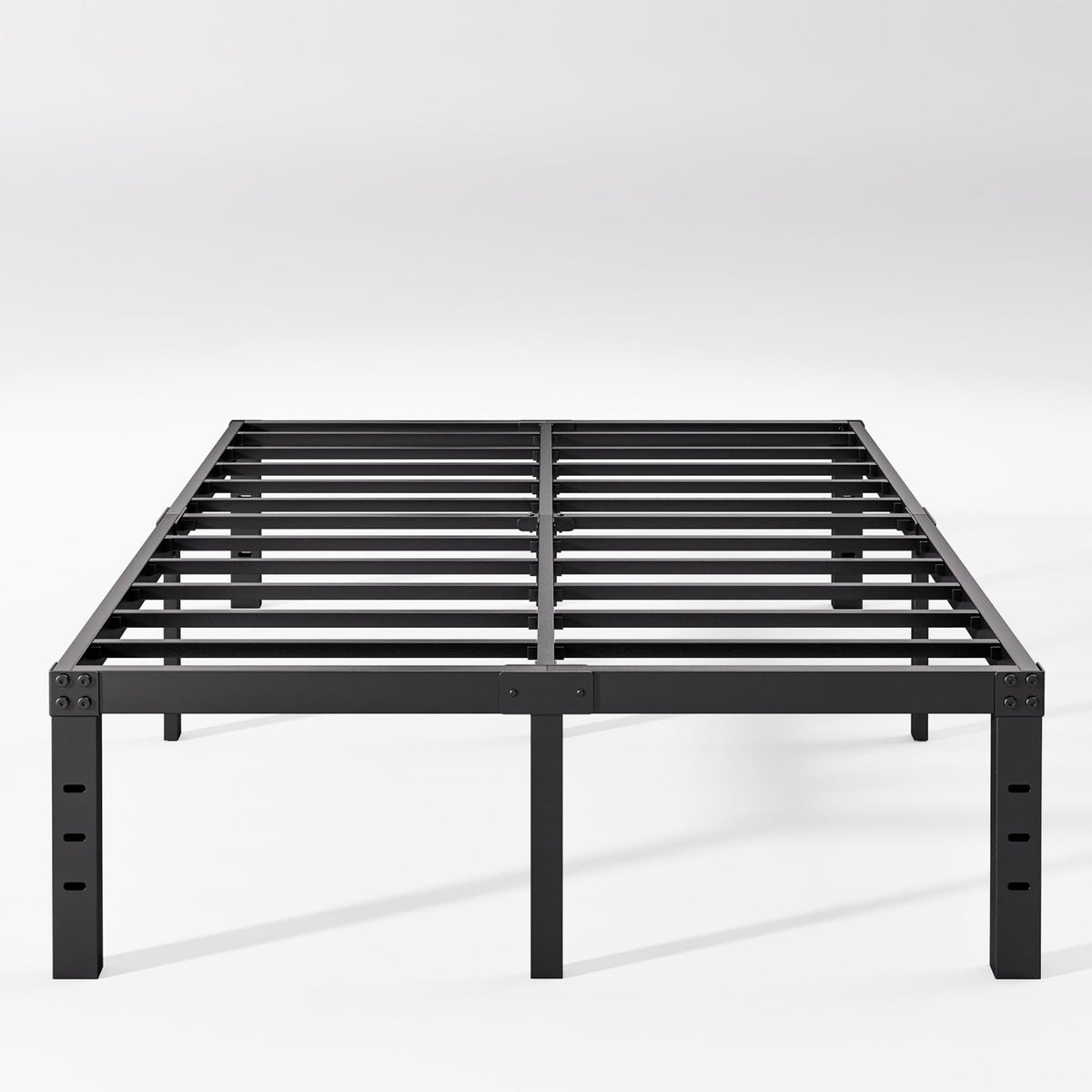 Neslime 16 Inch High Metal Queen Bed Frame Platform, Heavy Duty Bed Frame Queen Size, Steel Slat Support, Easy Assembly, Noise F