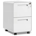 DEVAISE 2-Drawer File Cabinet with Lock, 0.7mm Thick Steel Mobile Filing Cabinet for Home Office, Under Desk Storage Organizer w