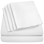 Queen Sheets White - 6 Piece 1500 Supreme Collection Fine Brushed Microfiber Deep Pocket Queen Sheet Set Bedding - 2 Extra Pillo