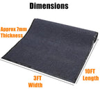 Happybeeflying Brush Step Large Front Door Mat 3'X10' Outdoor Indoor Commerical Entrance Mat Doormat Striped Low Profile Rubber