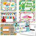 Thinking Of You School Themed Blank Postcards For Teachers To Send To Students, Total Of 30 4'X6' Fill In Notecards (5 Of Each