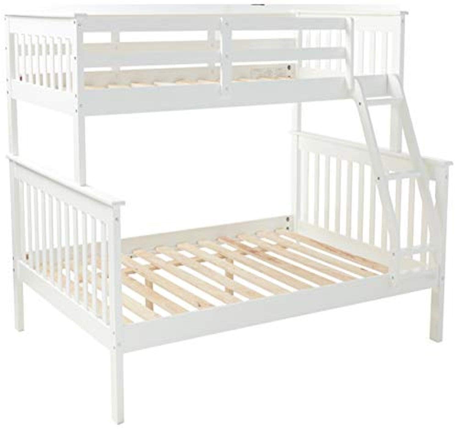 Donco Kids 122-3-Tfw Mission Bunk Bed, Twin/Full, White
