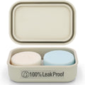 Enhanced Leak Proof Travel Soap Case, AIMAIAIMAI Silicone Soap Container with Draining Layer, Portable Bar Soap Holder for Bathr