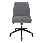 Steve Silver Co Arthur Collection: Clear Acrylic Desk Chrome, Adjustable Height, Castered Wheels, and 5-Star Stability Base Chair, 20.5 x 25 x 33.5, Swivel and Tilt Function
