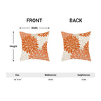 Cxmeifly Fall Burnt Orange Outdoor Pillow Covers 18X18 Inch Set Of 2 Coral White Dahlia Floral Decor Throw Pillows Modern Geomet