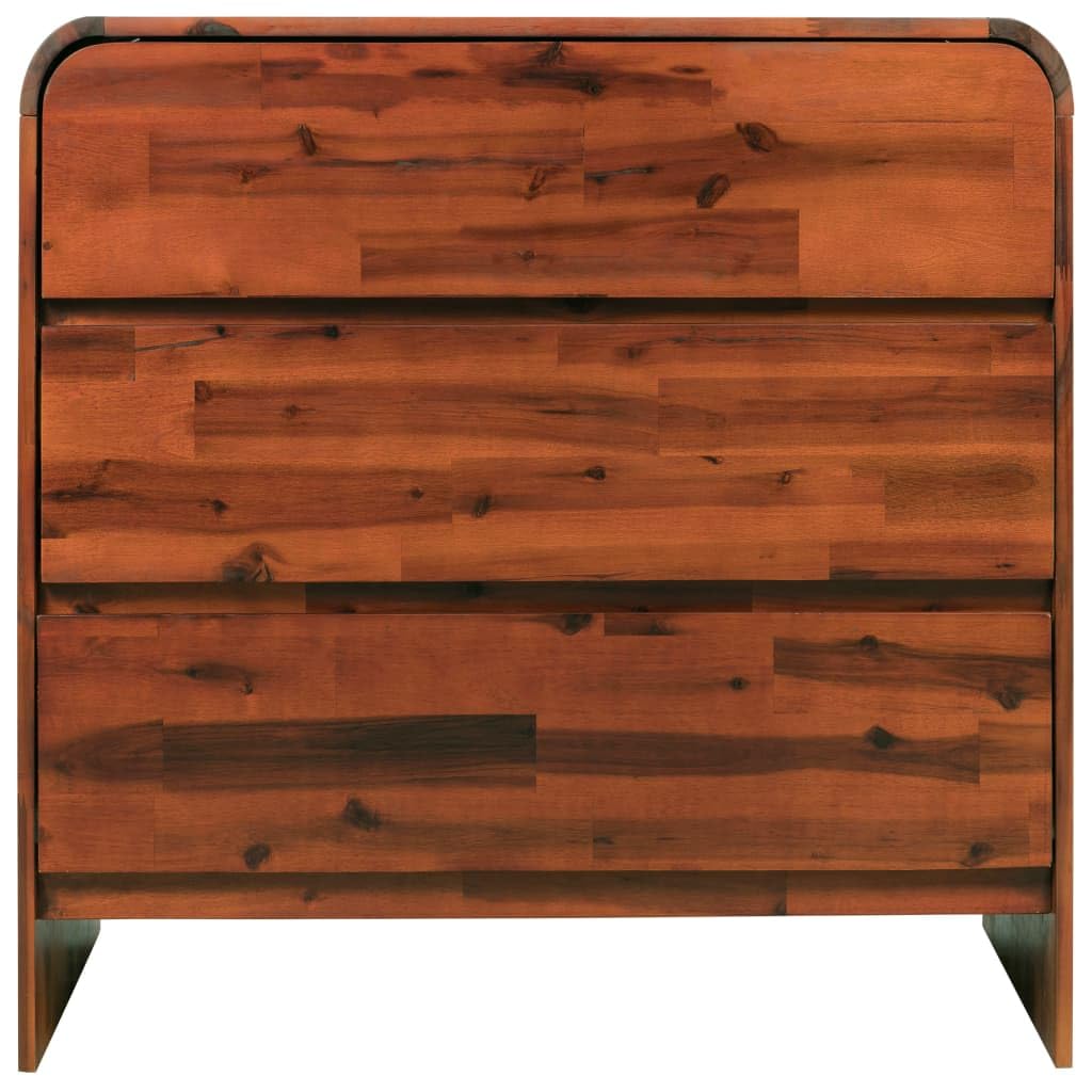vidaXL Chest of Drawers Solid Acacia Wood 35.4&quot;x14.5&quot;x29.5&quot;