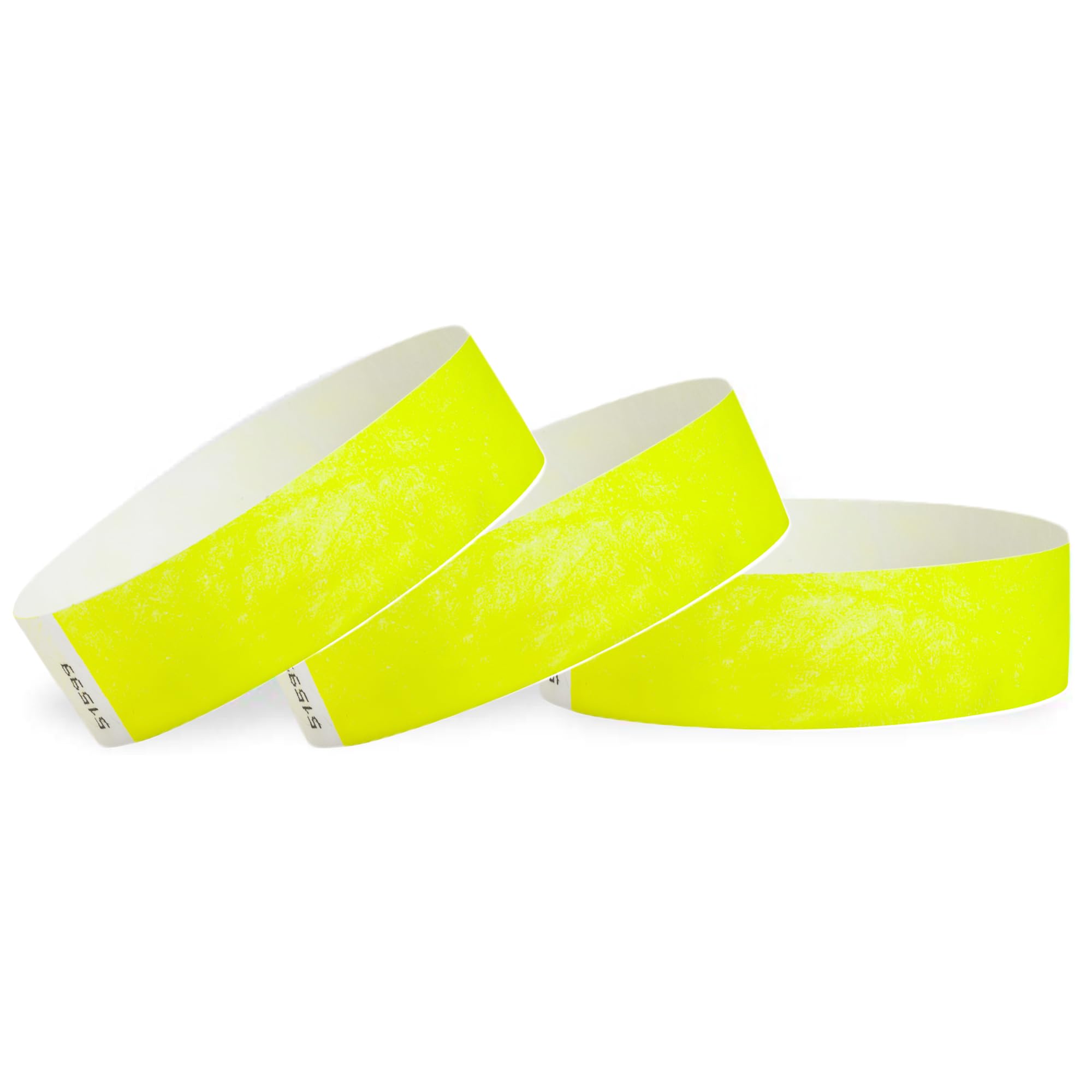 Wristco Neon Yellow Tyvek Wristbands For Events - 10,000 Count - Tamper-Proof Design & Fluorescent Color Prevent Reuse - Premium